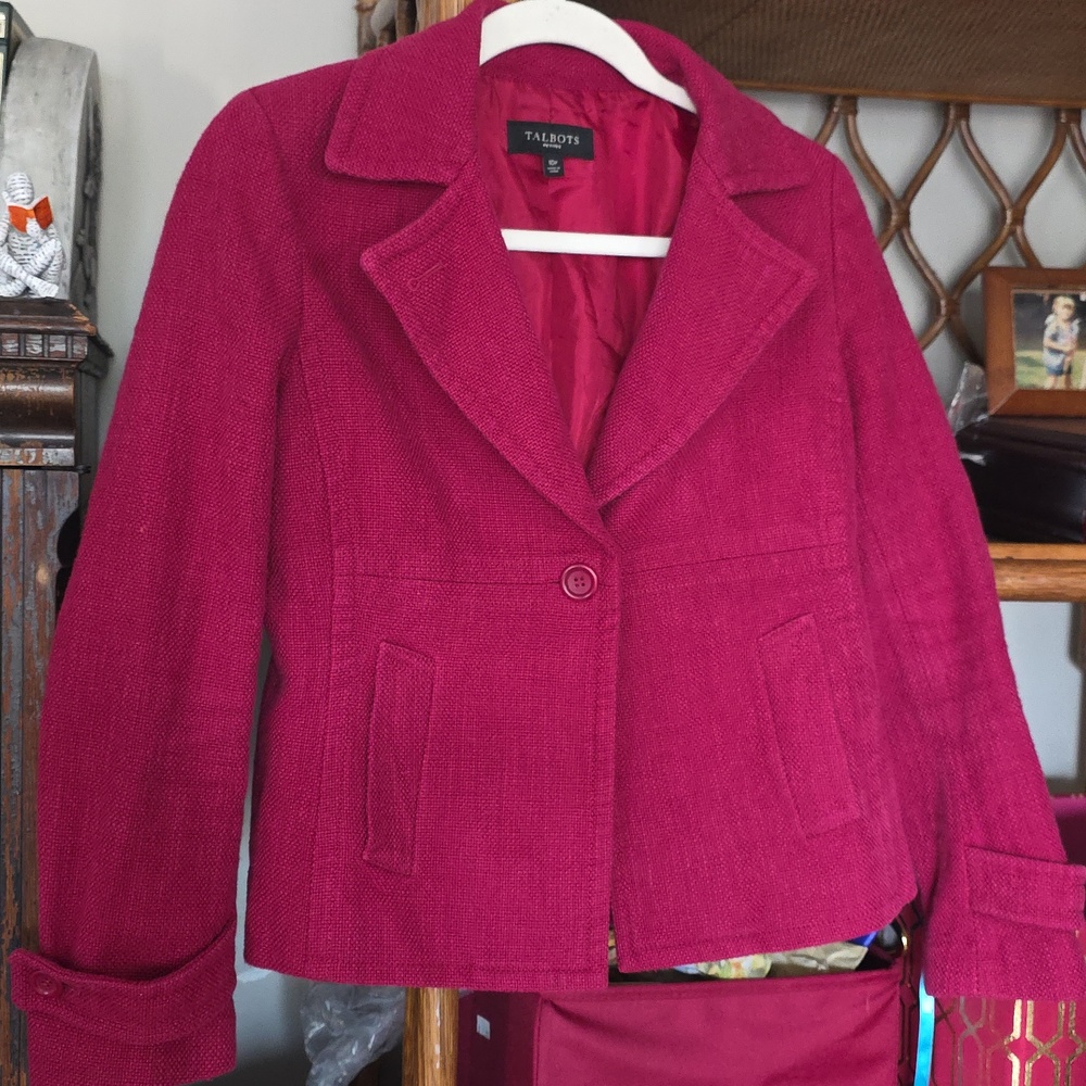COPY Vtg Talbots Georgeous 1 Button Tailoref Limen LIKE Jacket Sizing!! Lk New